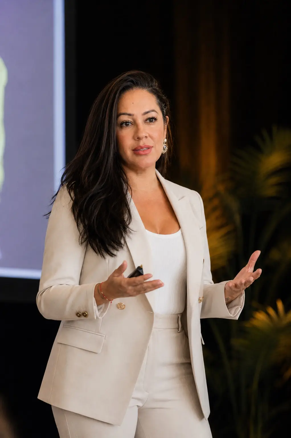 Kat Sanchez speaking to an audience